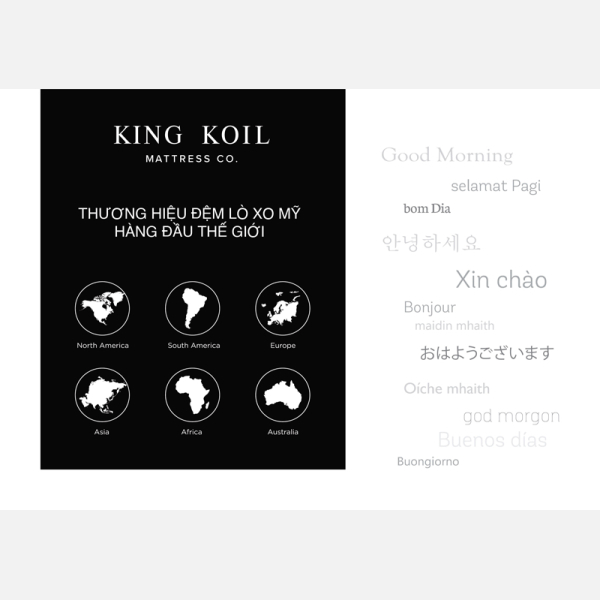 nệm lò xo mỹ king koil cao cấp
