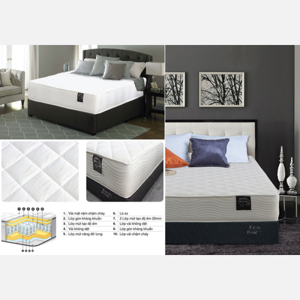 nệm khách sạn king koil pocket firm
