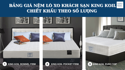 Bảng giá nệm khách sạn king koil